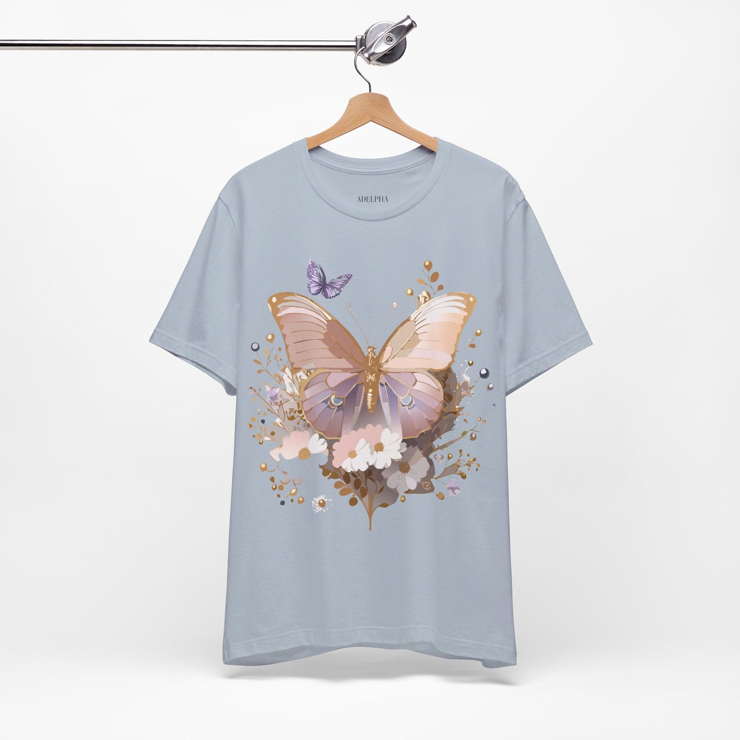 T-shirt en coton naturel avec papillon