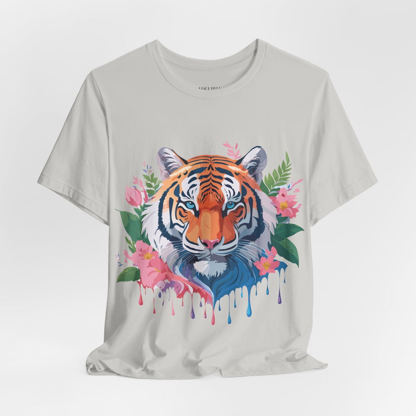 Natural Cotton Tee Shirt with Tiger