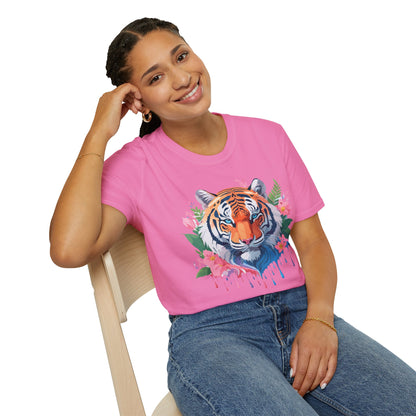Tiger Shirt Unisex Animal Tee Softstyle Gildan 64000 Cotton Tee