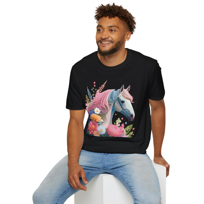 Horse Shirt Unisex Gildan Softstyle 64000 Cotton Tee With Animals