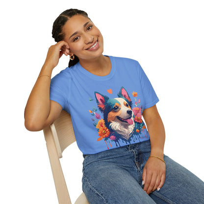 Animal Print Dog Shirt Unisex Softstyle Cotton Tee For Pet Lovers