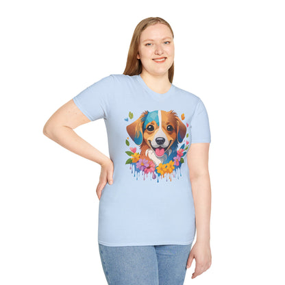 Dog Shirt Unisex Animal Tee 100 Percent Cotton Gildan Softstyle 64000