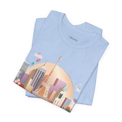 Natural Cotton Tee Shirt - Beautiful Places Collection - Paris Printify