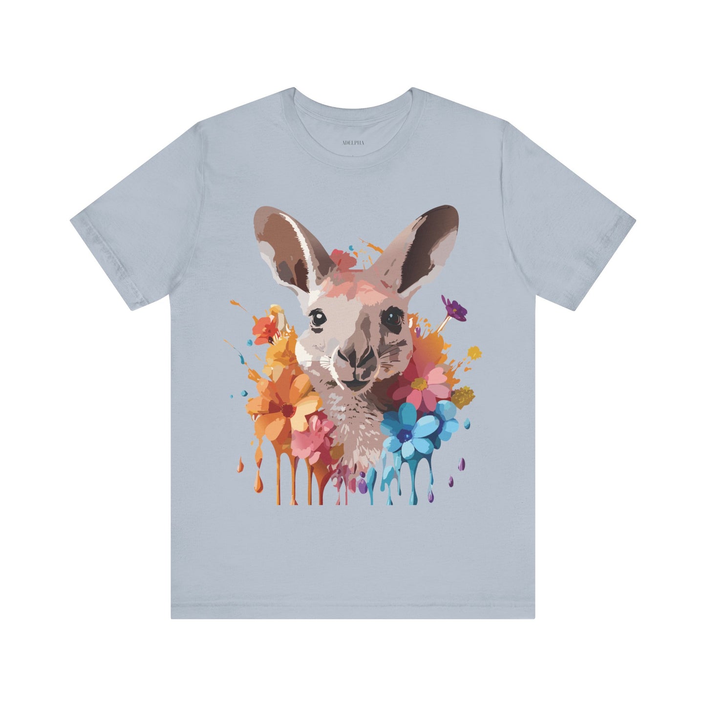 Natural Cotton Tee Shirt with Kangaroo