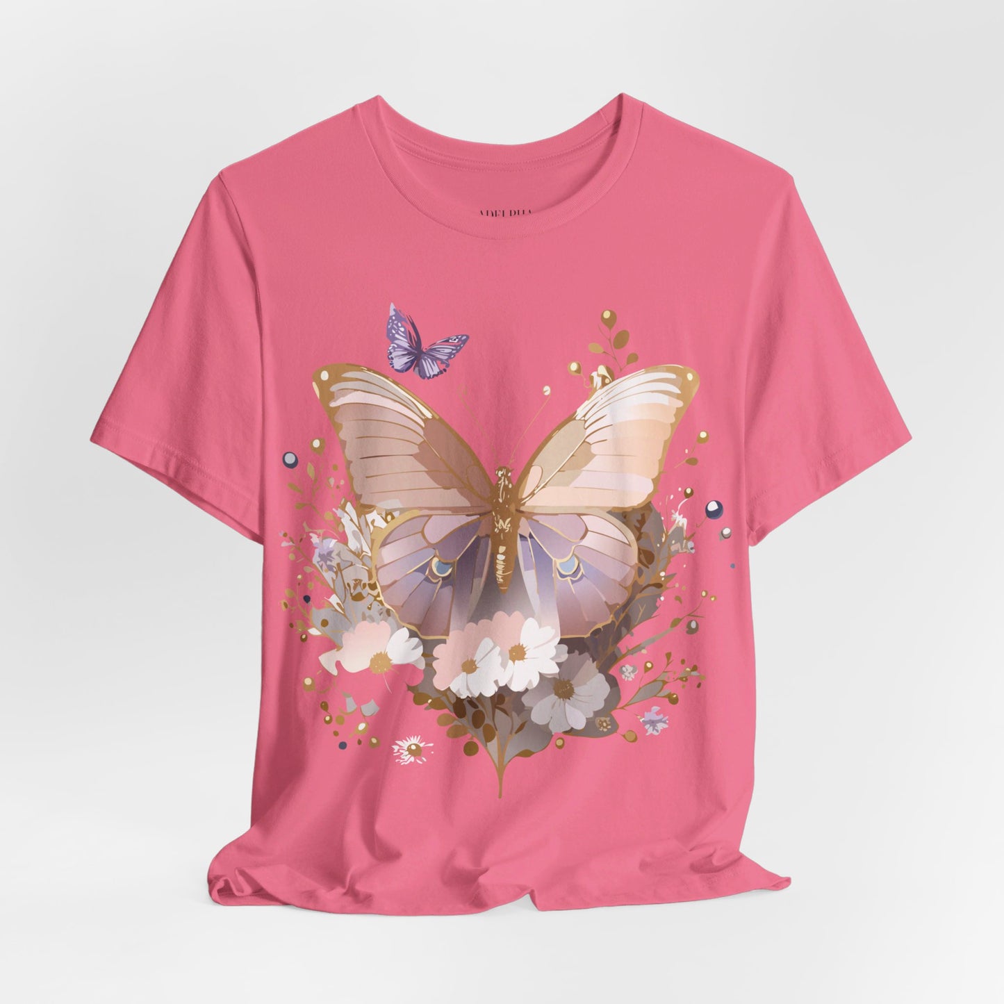 T-shirt en coton naturel avec papillon