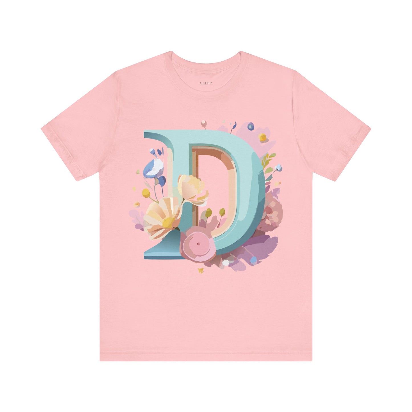 Natural Cotton Tee Shirt - Letters Collection - D