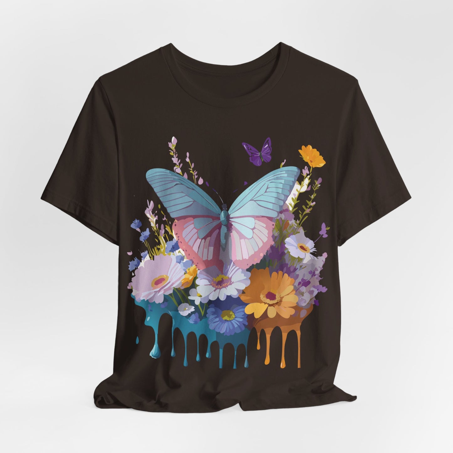 T-Shirt aus natürlicher Baumwolle mit Schmetterling