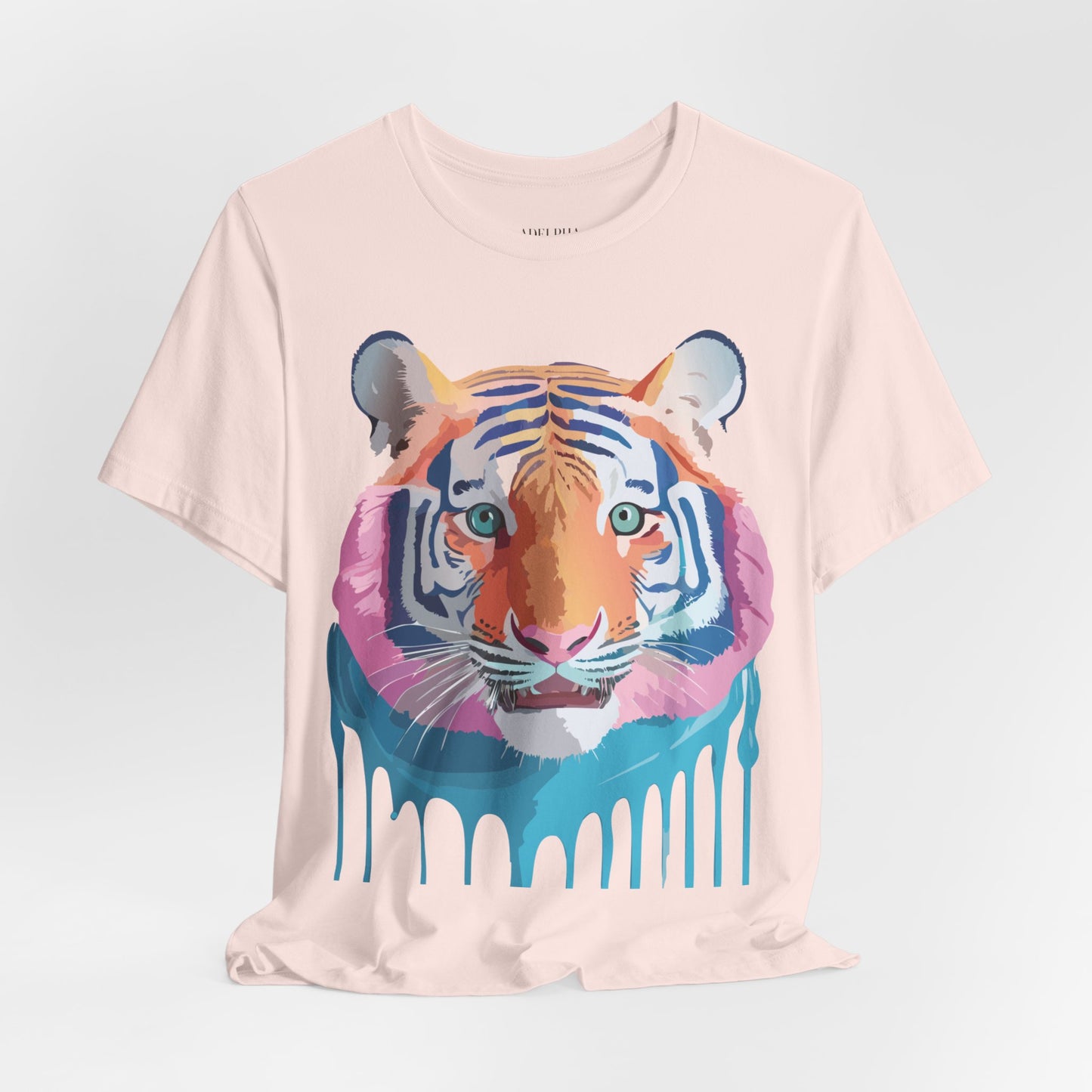 Natural Cotton Tee Shirt with Tiger