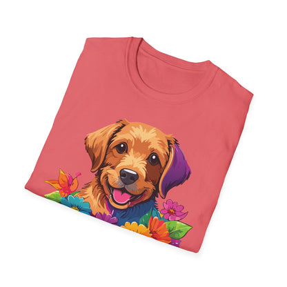 Unisex Dog Shirt With Animals Tee Softstyle Gildan 64000 Comfort Fit
