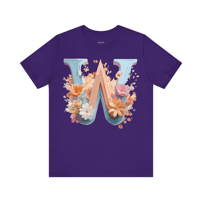 Natural Cotton Tee Shirt - Letters Collection - W Printify