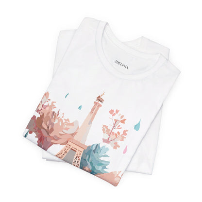 Natural Cotton Tee Shirt - Beautiful Places Collection - Paris Printify