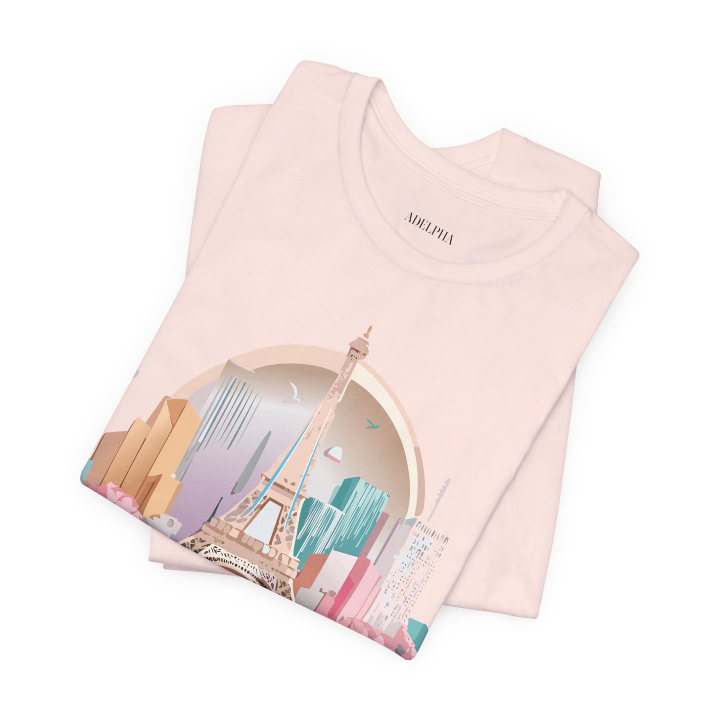 Natural Cotton Tee Shirt - Beautiful Places Collection - Paris