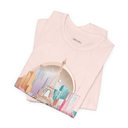 Natural Cotton Tee Shirt - Beautiful Places Collection - Paris Printify