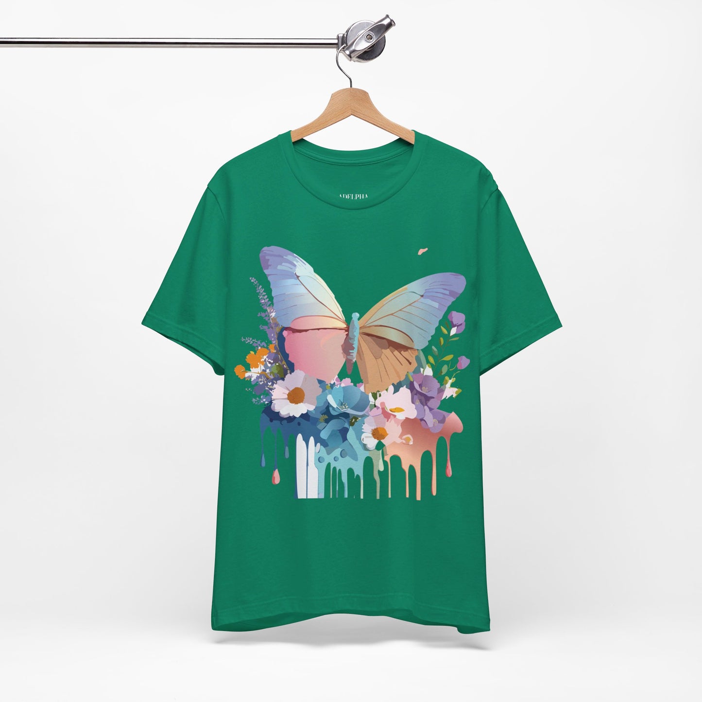 T-shirt en coton naturel avec papillon