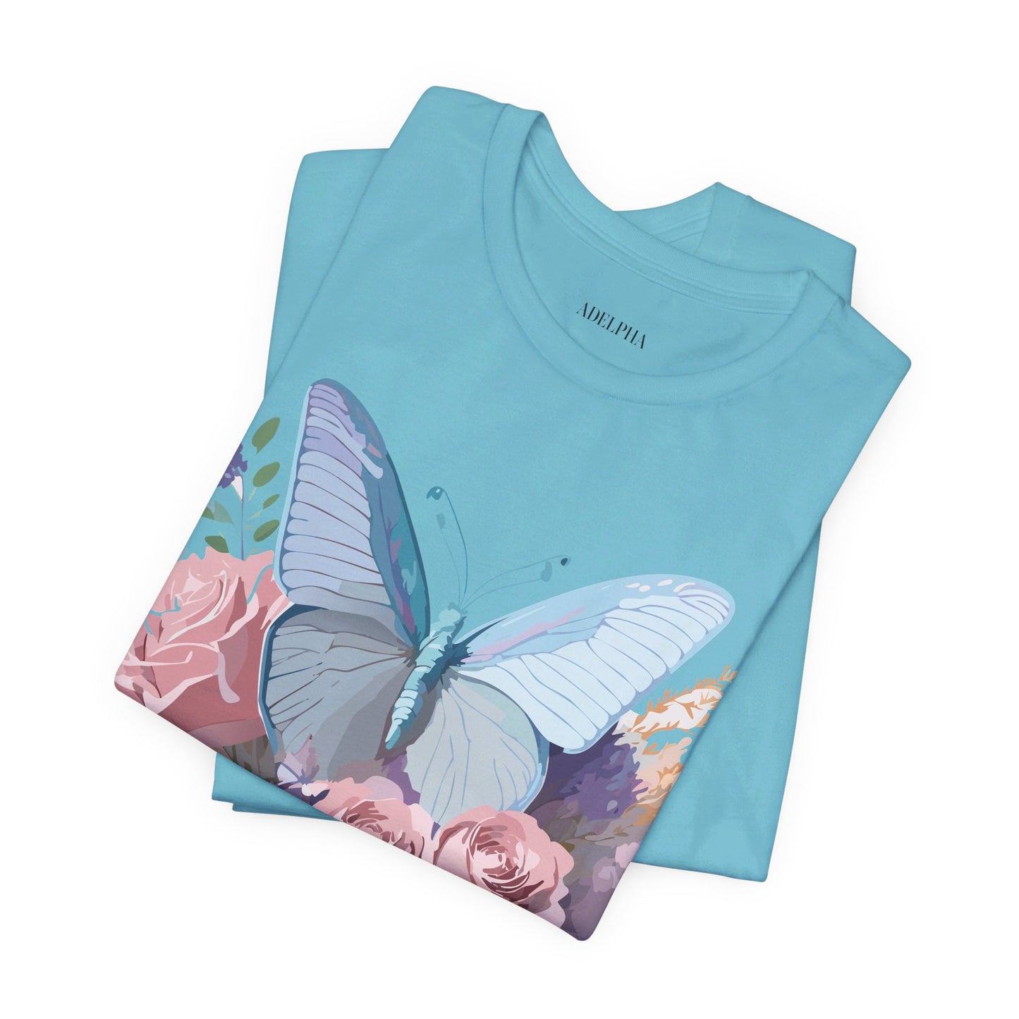 T-shirt en coton naturel avec papillon