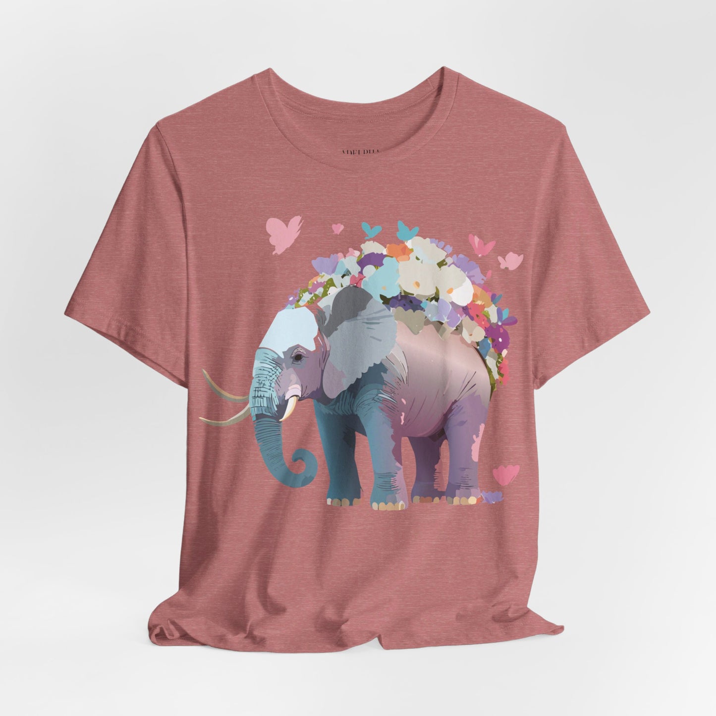 T-Shirt aus natürlicher Baumwolle mit Elefant