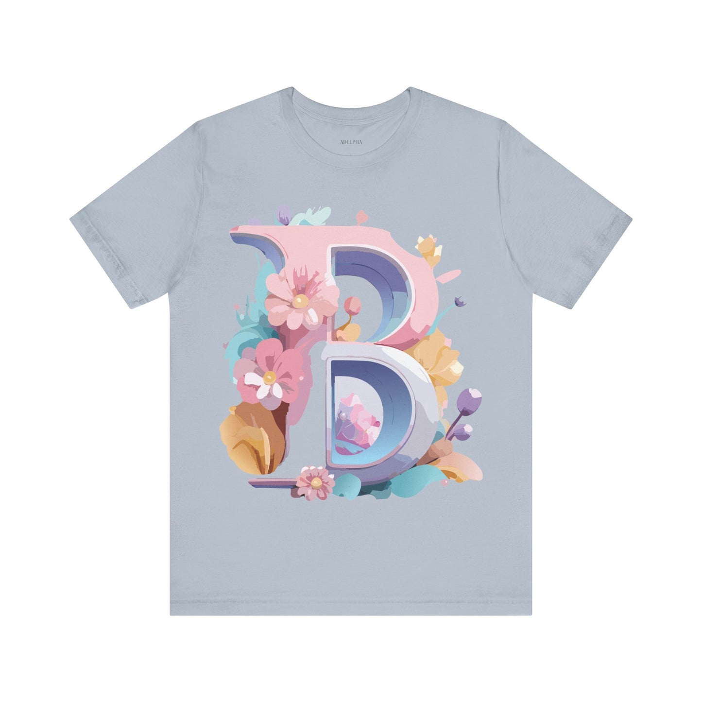 Natural Cotton Tee Shirt - Letters Collection - B