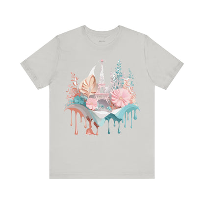 Natural Cotton Tee Shirt - Beautiful Places Collection - Paris Printify