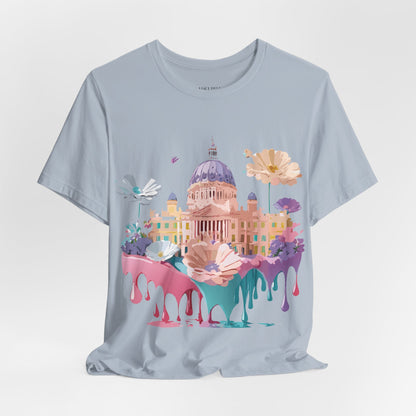 Natural Cotton Tee Shirt - Beautiful Places Collection - Madrid Printify