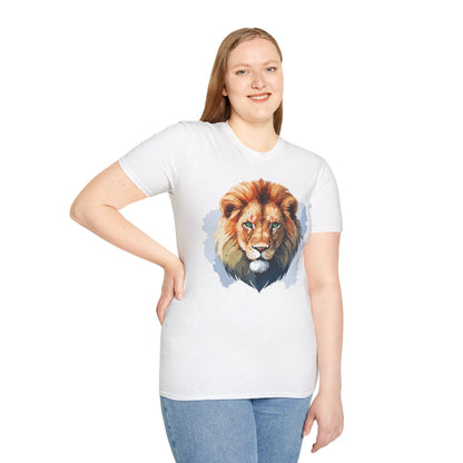 Lion Shirt Unisex Animal Tee Softstyle Gildan 64000 100 Percent Ring Spun Cotton