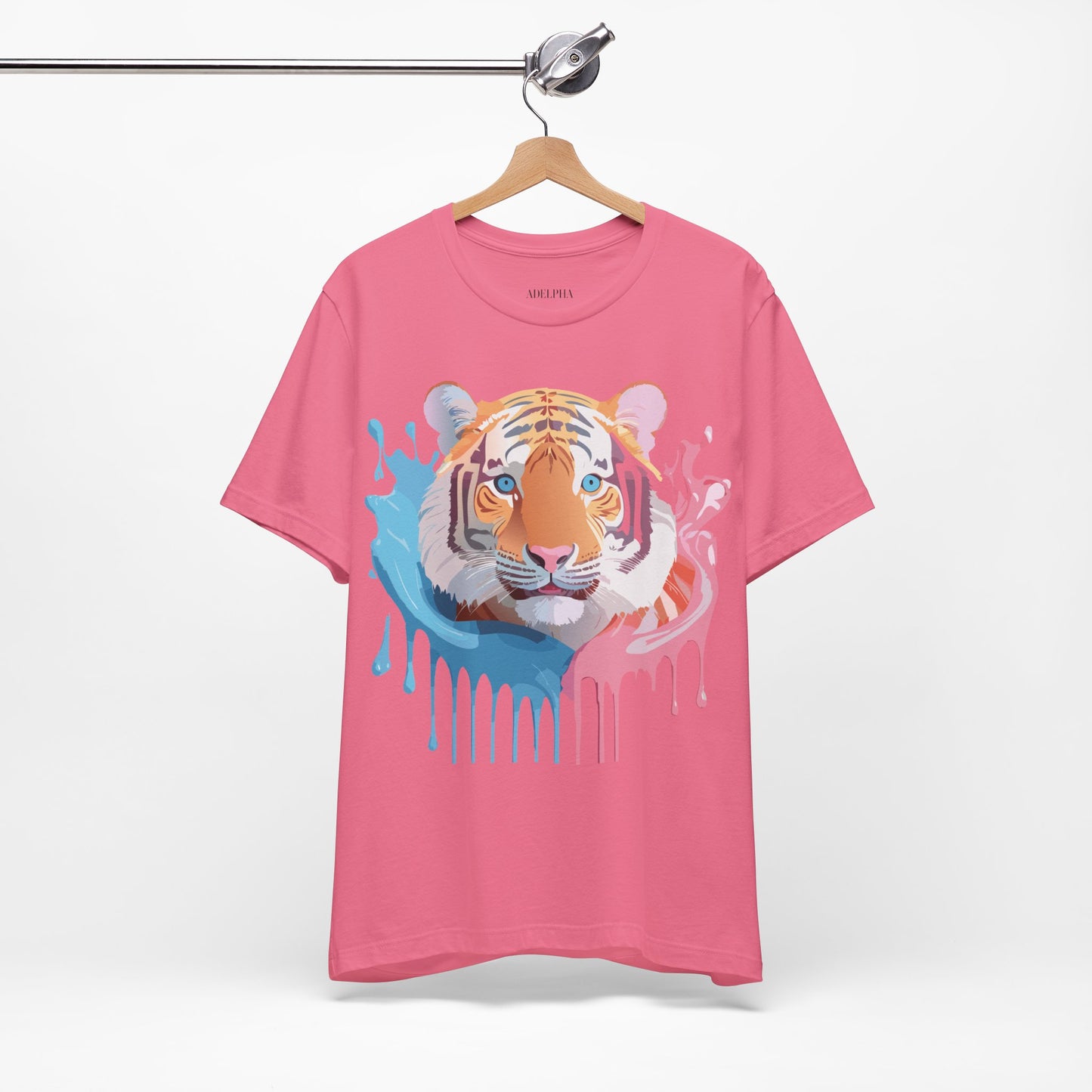 Natural Cotton Tee Shirt with Tiger