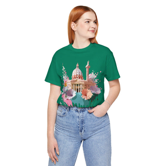 Natural Cotton Tee Shirt - Beautiful Places Collection - Rome Printify