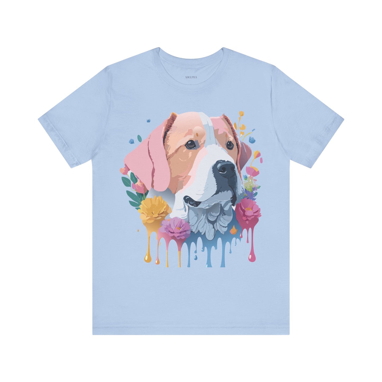 T-Shirt aus natürlicher Baumwolle mit Hund