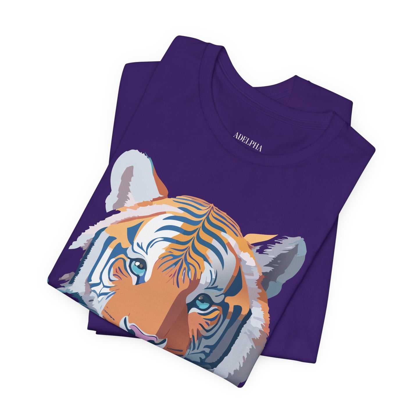 Natural Cotton Tee Shirt with Tiger