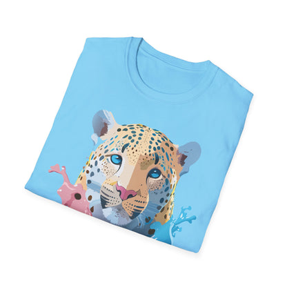 Unisex Cheetah Print Gildan Softstyle 64000 Short Sleeve T Shirt