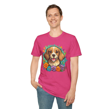 Dog Lover Unisex Animal Print T Shirt Cotton Tee Gildan Softstyle 64000