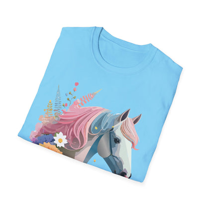 Horse Shirt Unisex Gildan Softstyle 64000 Cotton Tee With Animals