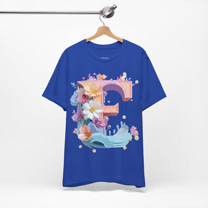Natural Cotton Tee Shirt - Letters Collection - E Printify