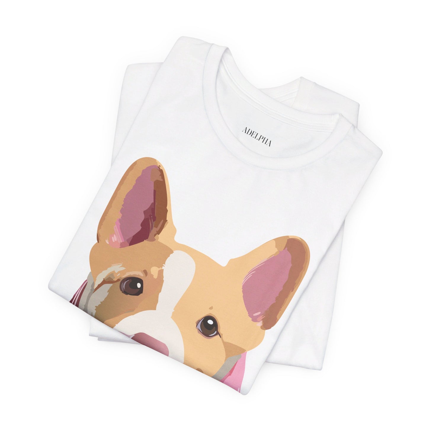 Natural Cotton Tee Shirt with Dog