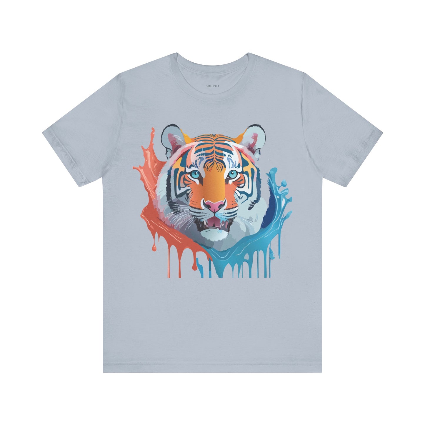 Natural Cotton Tee Shirt with Tiger