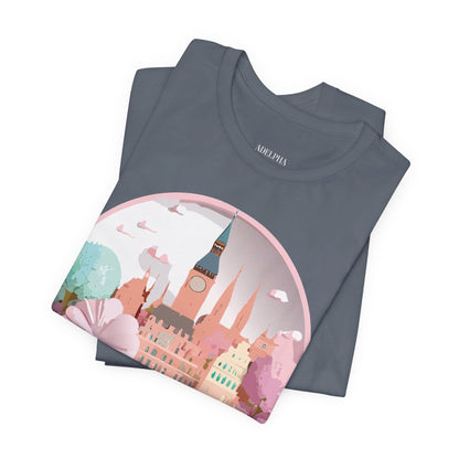 Natural Cotton Tee Shirt - Beautiful Places Collection - Prague Printify