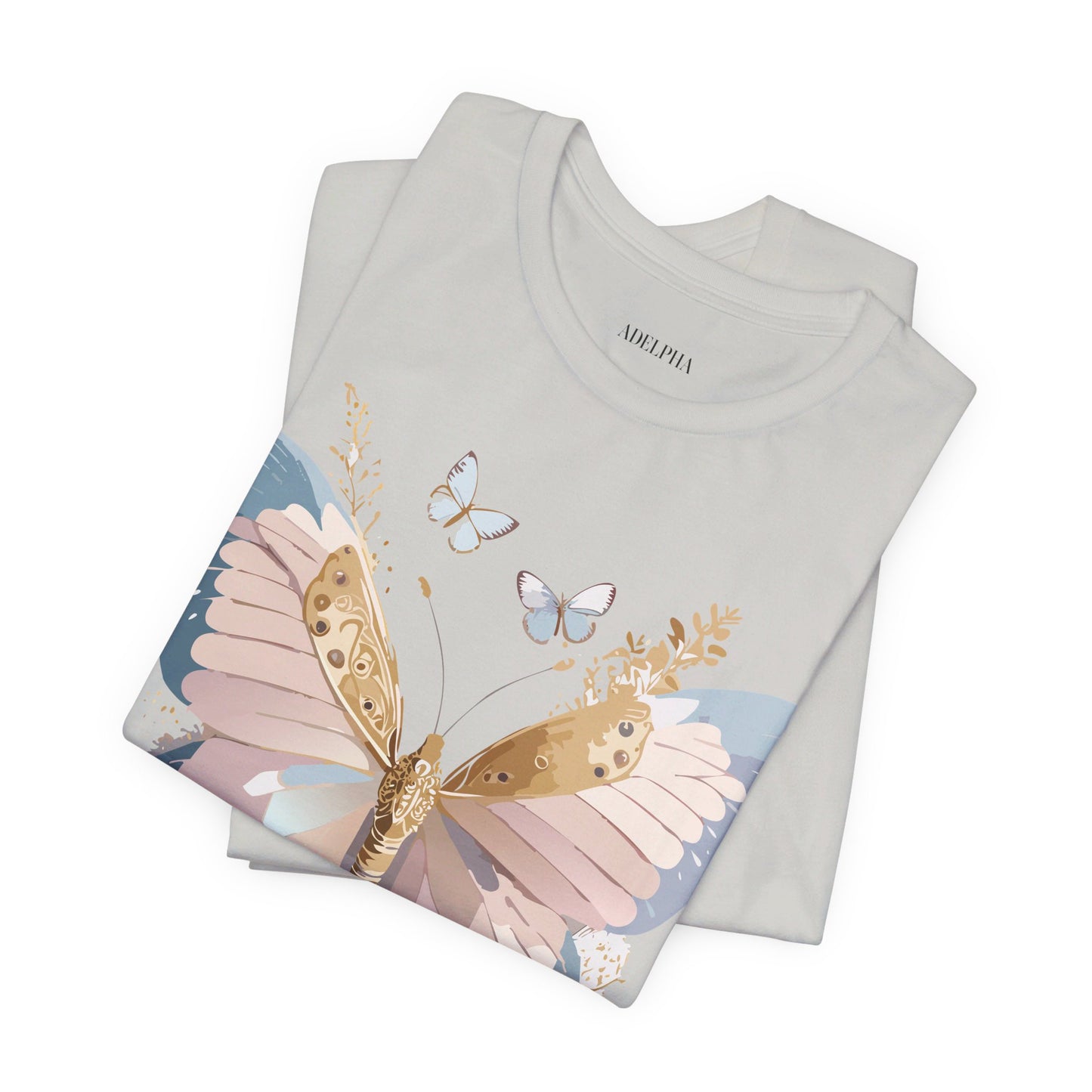 T-shirt en coton naturel avec papillon