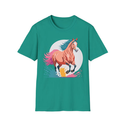 Unisex Horse Shirt Tee Gildan Softstyle 64000 Premium Ringspun Cotton