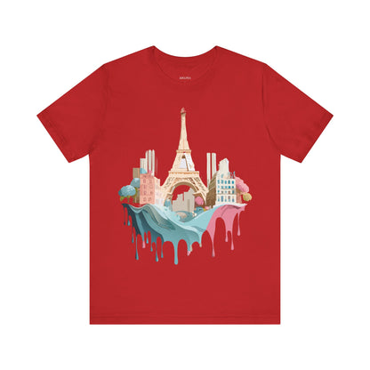 Natural Cotton Tee Shirt - Beautiful Places Collection - Paris Printify
