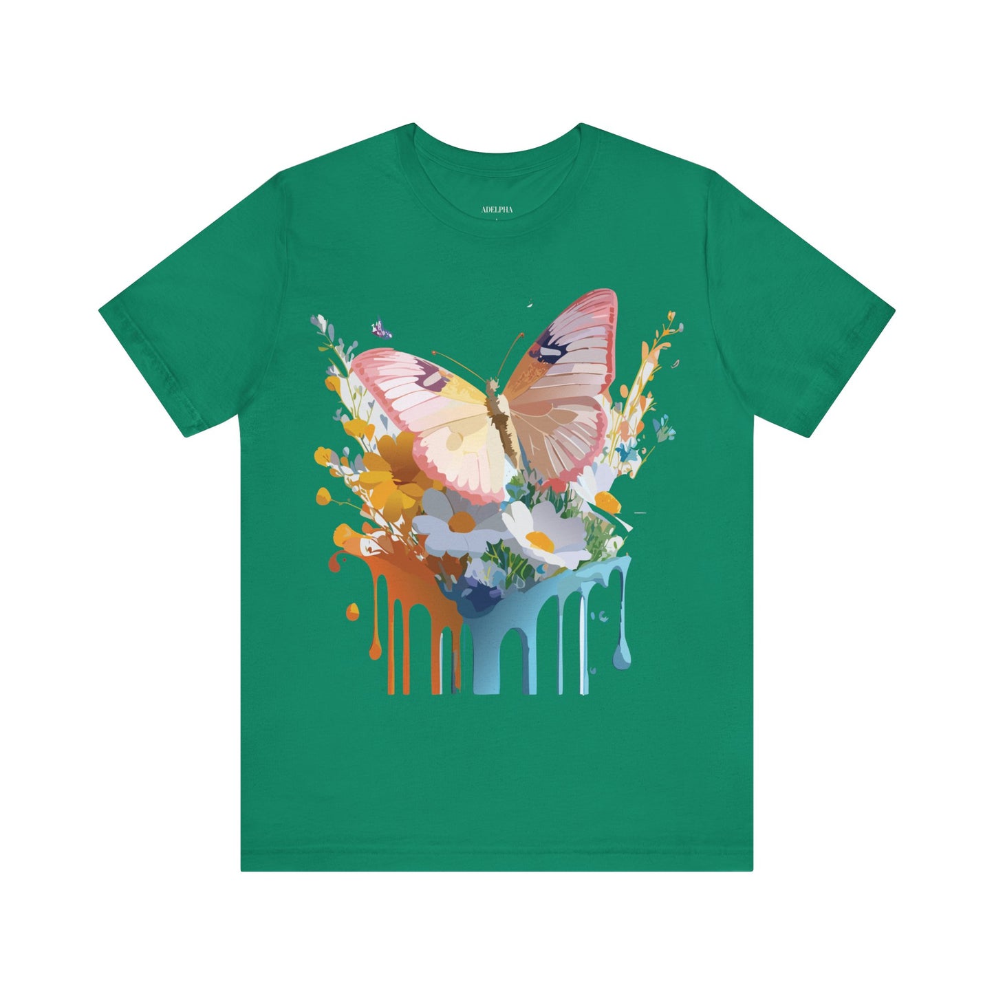 T-Shirt aus natürlicher Baumwolle mit Schmetterling