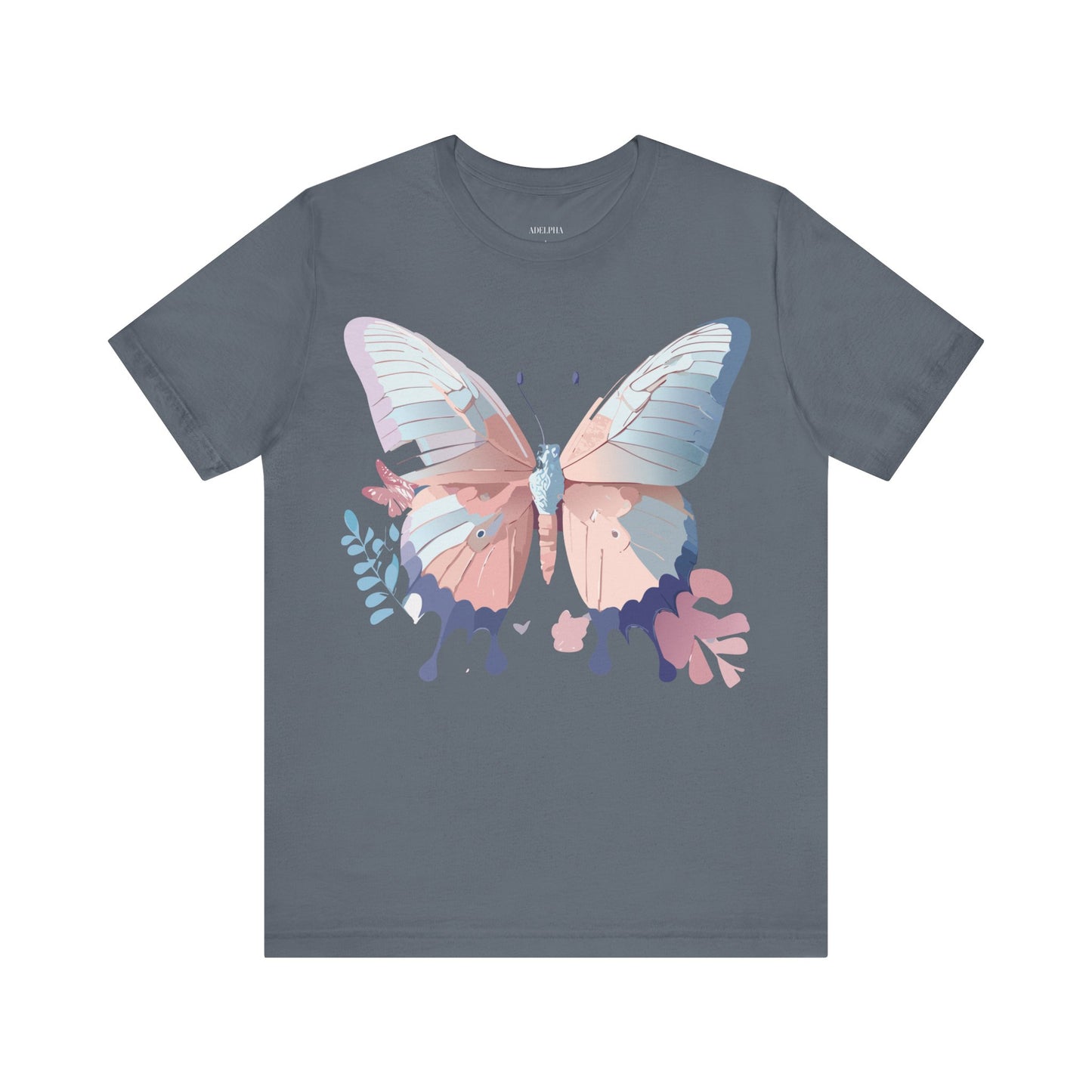 T-Shirt aus natürlicher Baumwolle mit Schmetterling