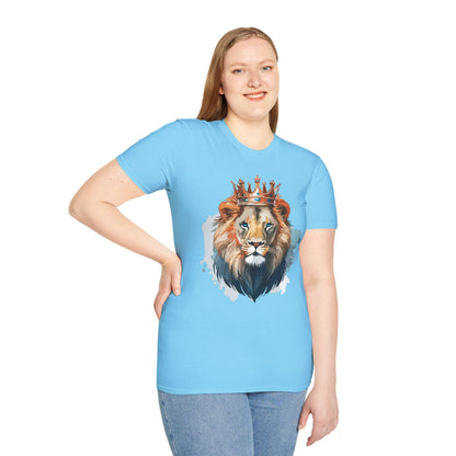 Lion Shirt Unisex Animal Tee Gildan Softstyle 64000 100 Percent Ring Spun Cotton