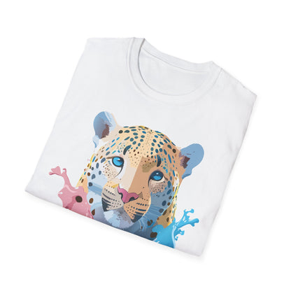 Unisex Cheetah Print Gildan Softstyle 64000 Short Sleeve T Shirt