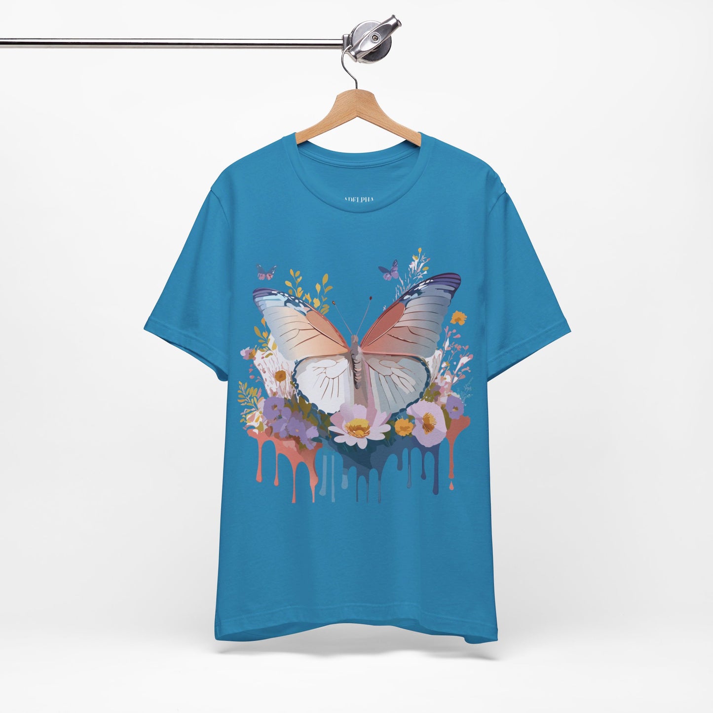 T-shirt en coton naturel avec papillon