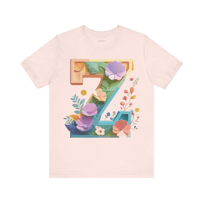 Natural Cotton Tee Shirt - Letters Collection - Z Printify