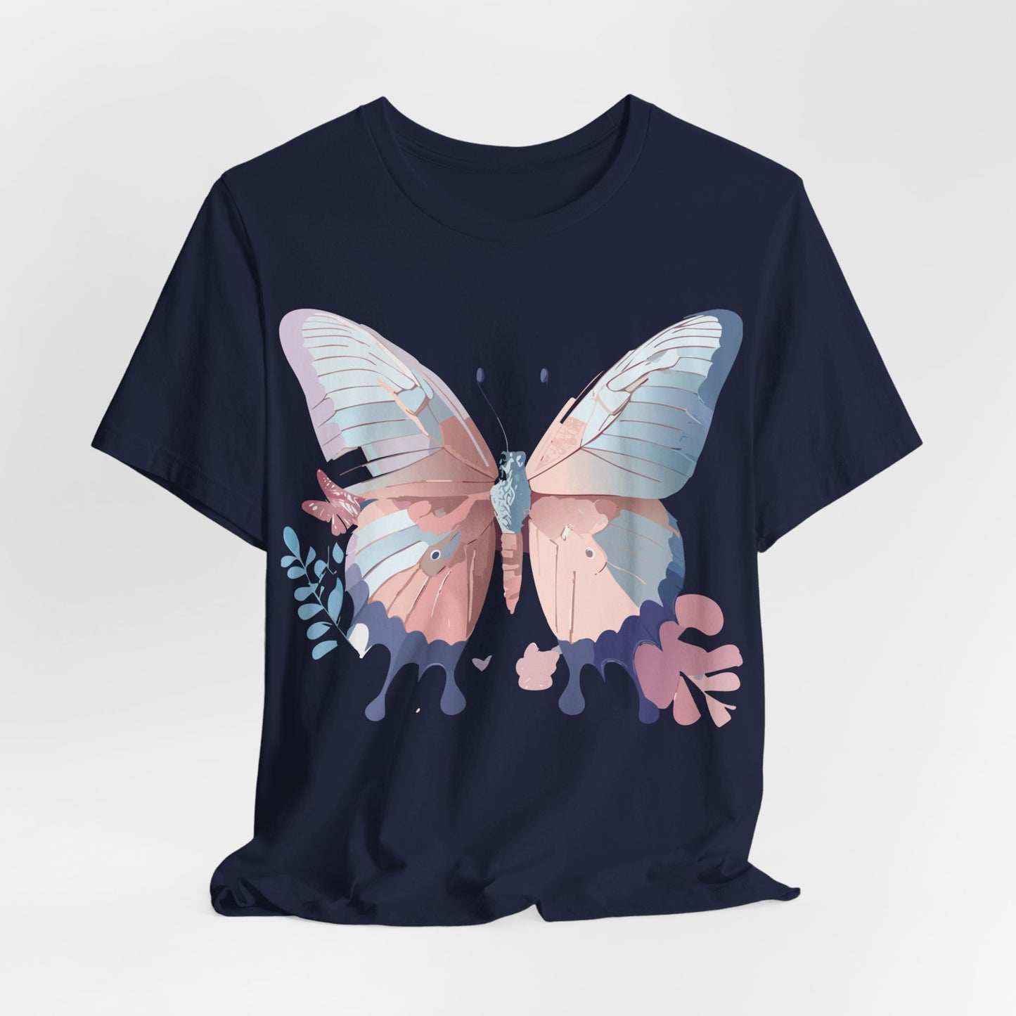 T-shirt en coton naturel avec papillon