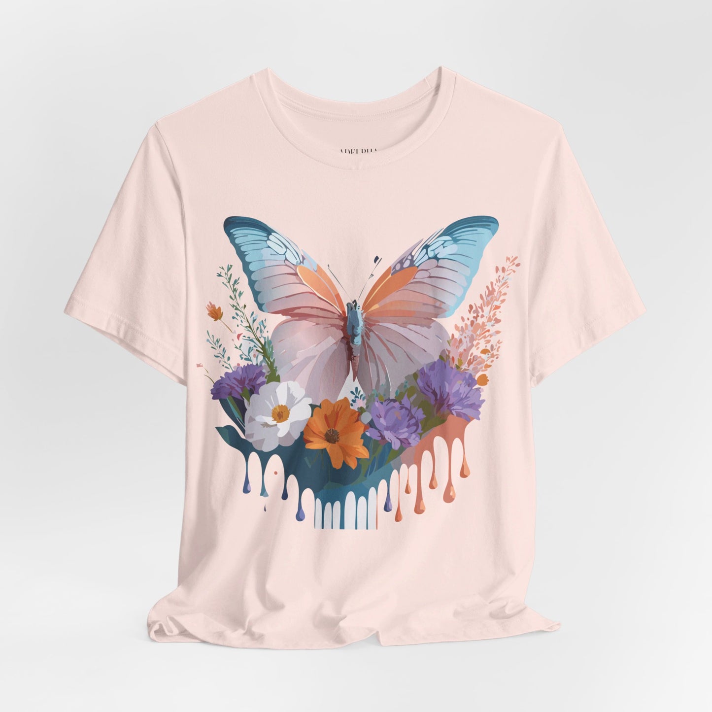 T-shirt en coton naturel avec papillon