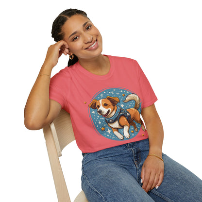 Unisex Dog And Animal Print Shirt Gildan Softstyle 64000 Tee