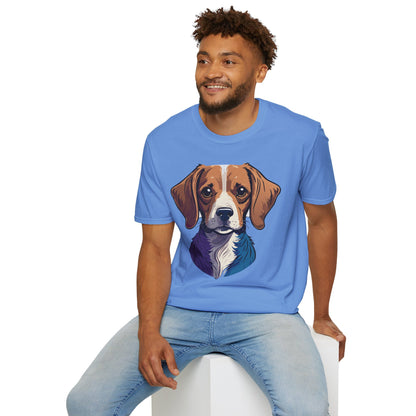 Dog Shirt Unisex Animal Print Tee Softstyle 100 Percent Cotton Gildan 64000
