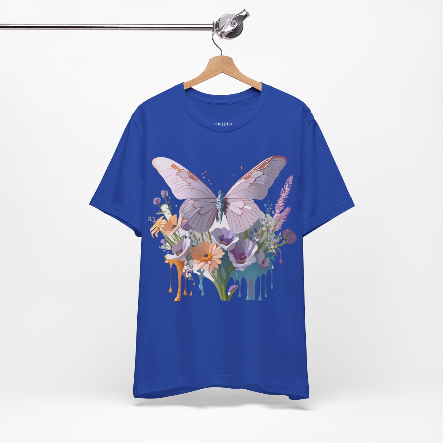 T-Shirt aus natürlicher Baumwolle mit Schmetterling