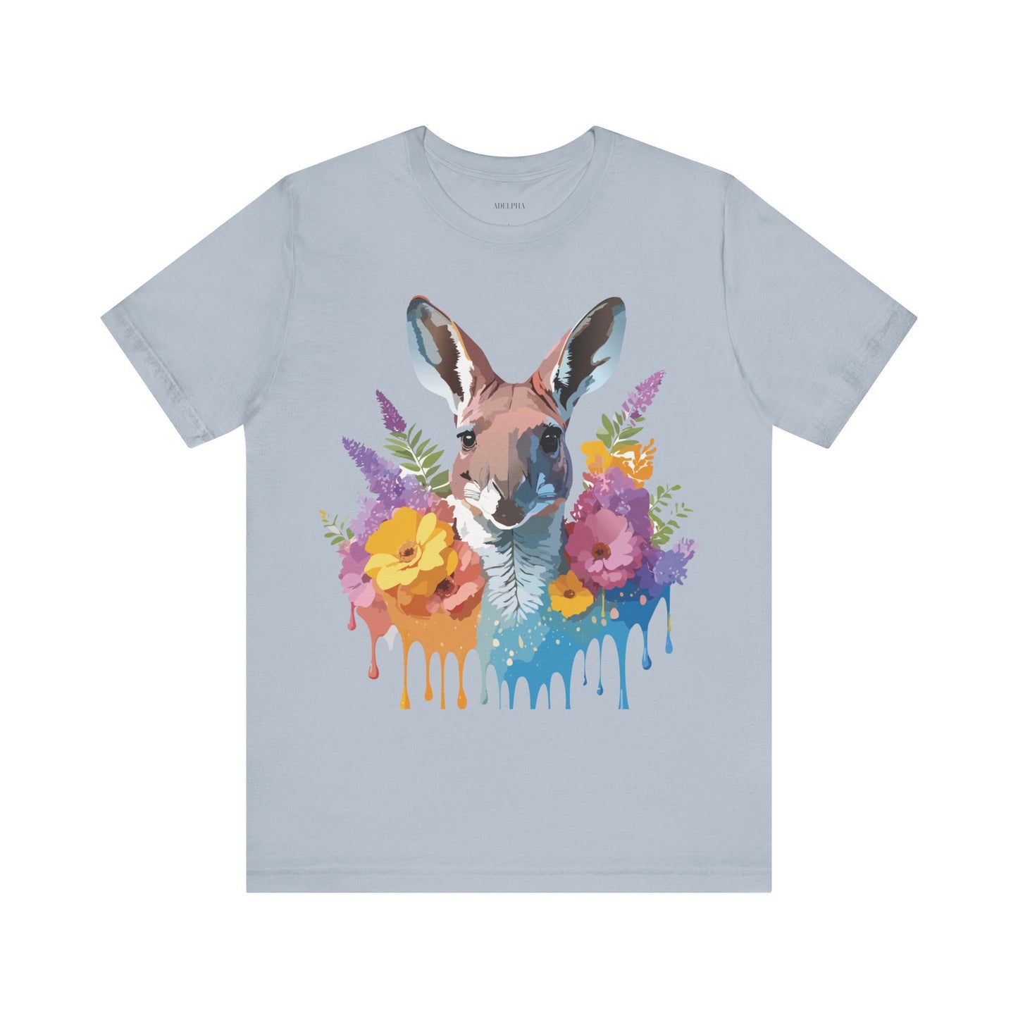 Natural Cotton Tee Shirt with Kangaroo